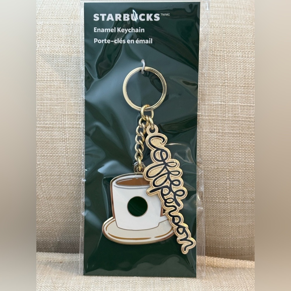 New Starbucks Coffee Person Enamel Keychain